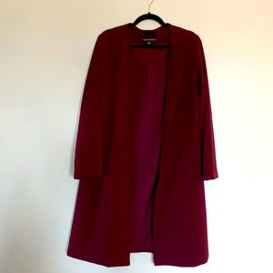 HARLOWE & GRAHAM Maroon Long Blazer